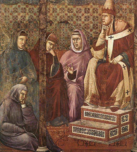 St Francis Preaching before Honorius III